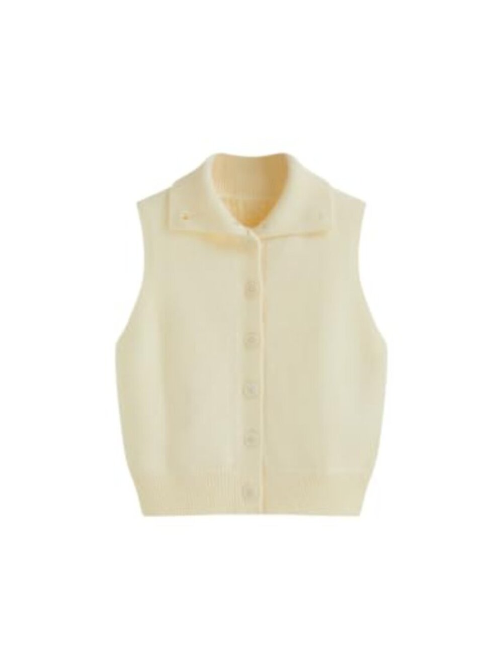 CIDER Sweater Vest Womens Cropped Two-Way Button Down Cardigan